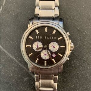 Ted Baker Black and Silver Chronograph Watch